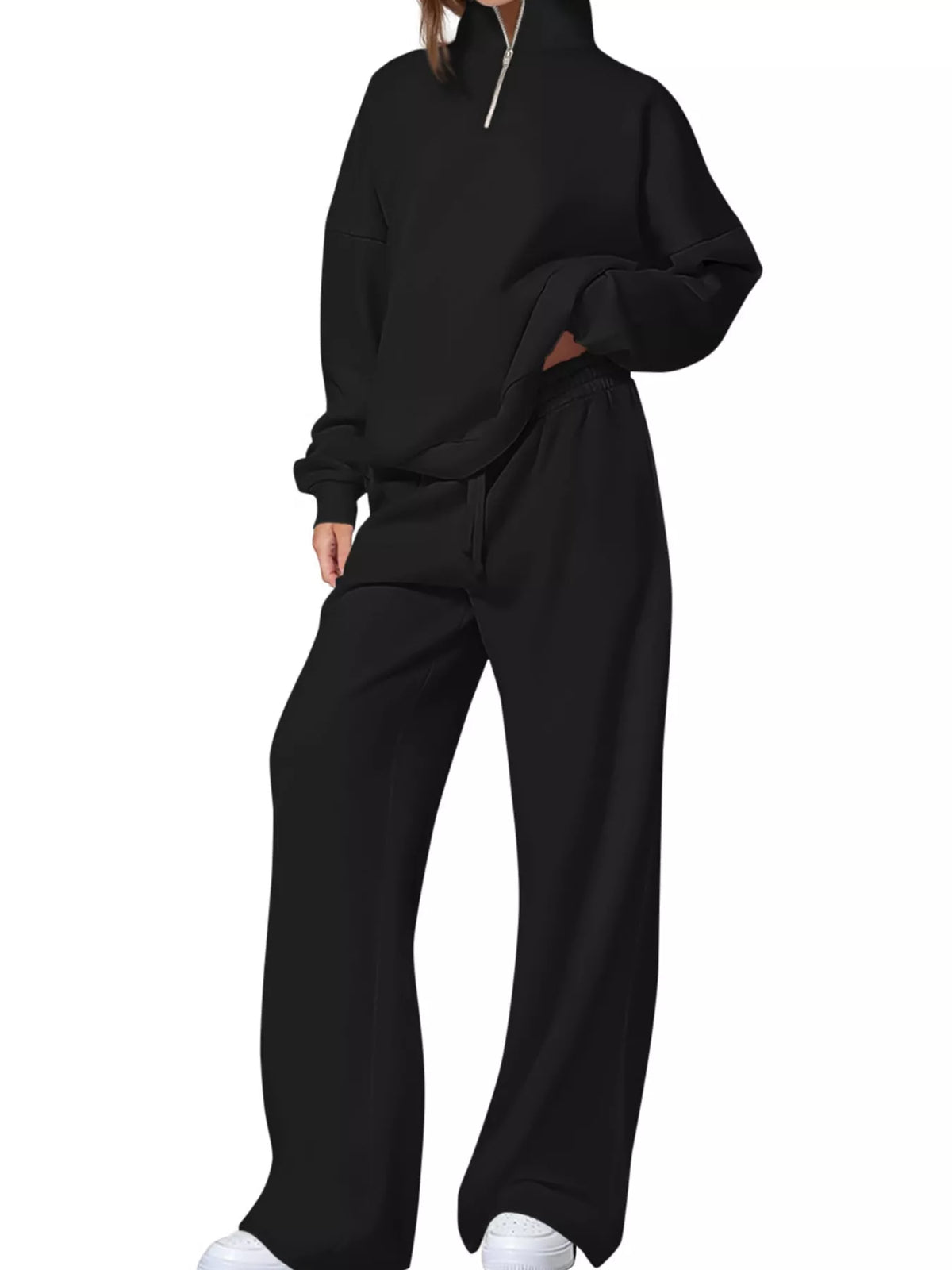 Half-zip sweatshirt set