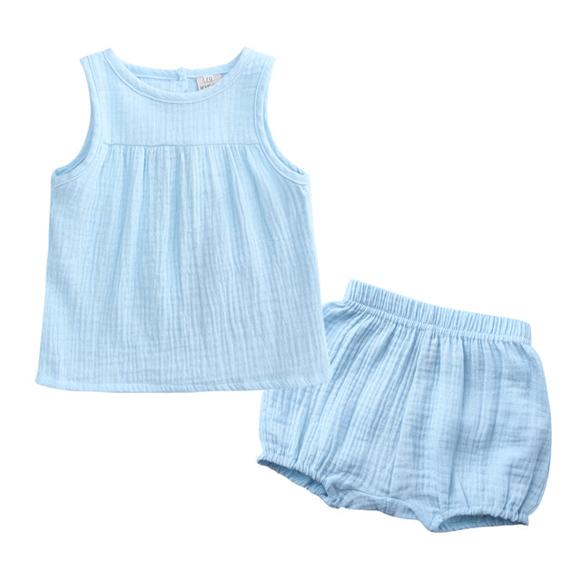 Baby muslin tank set