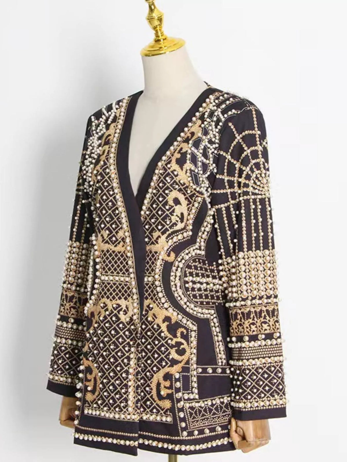 Pearl-button blazer