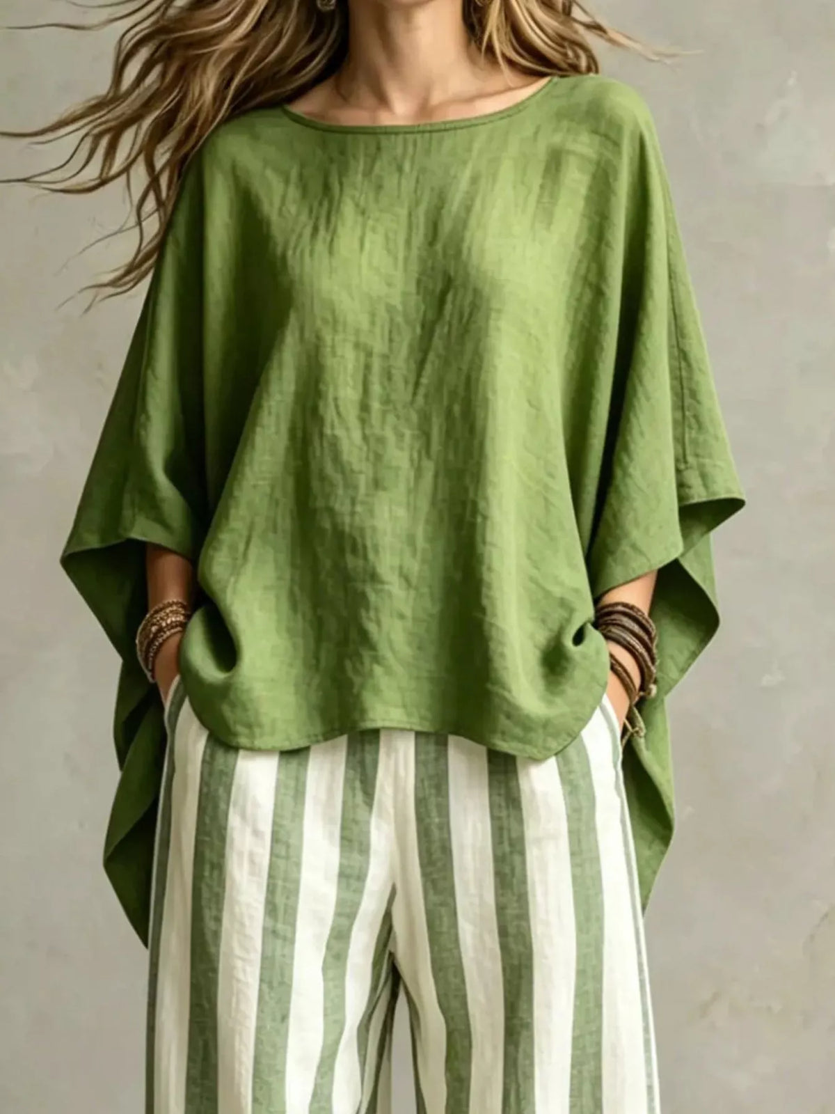 Relaxed top and pants set