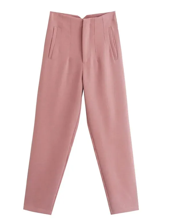 High-rise tapered trousers