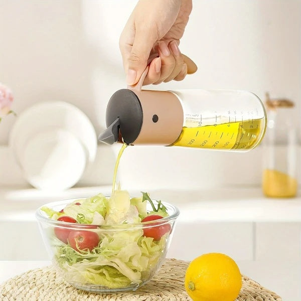 Glass oil and vinegar dispenser