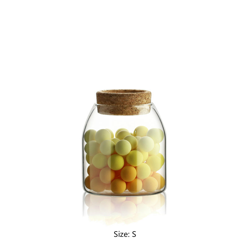 Cork-top glass jars