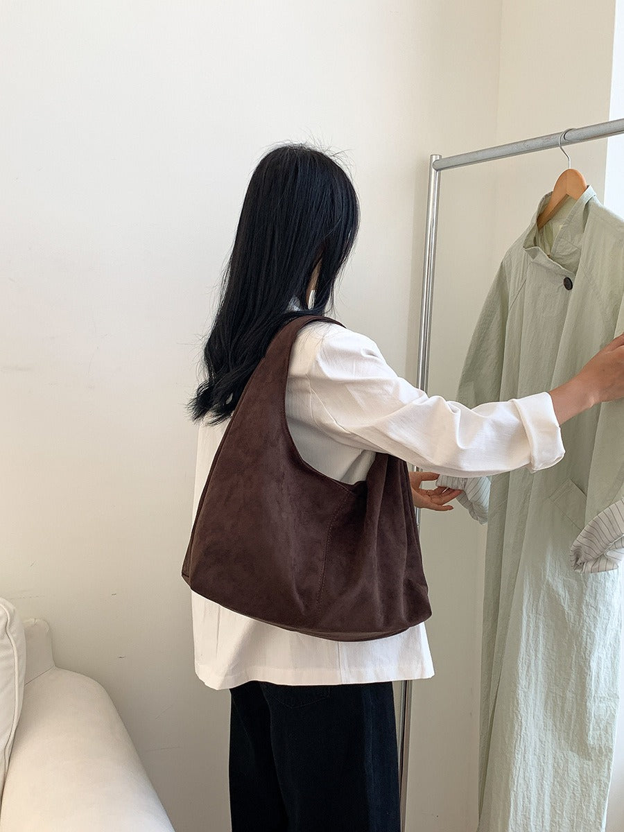 Slouchy hobo bag, Coffee, front