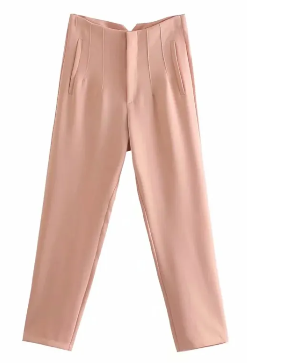 High-rise tapered trousers