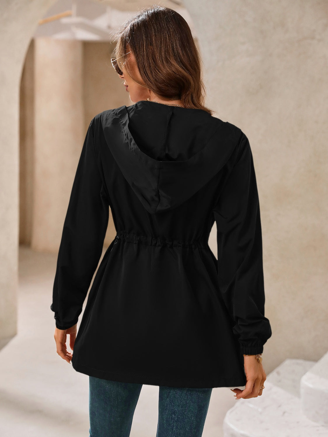 Hooded zip jacket