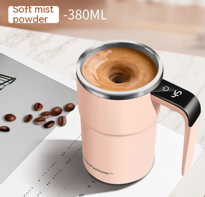 Self-stirring coffee mug