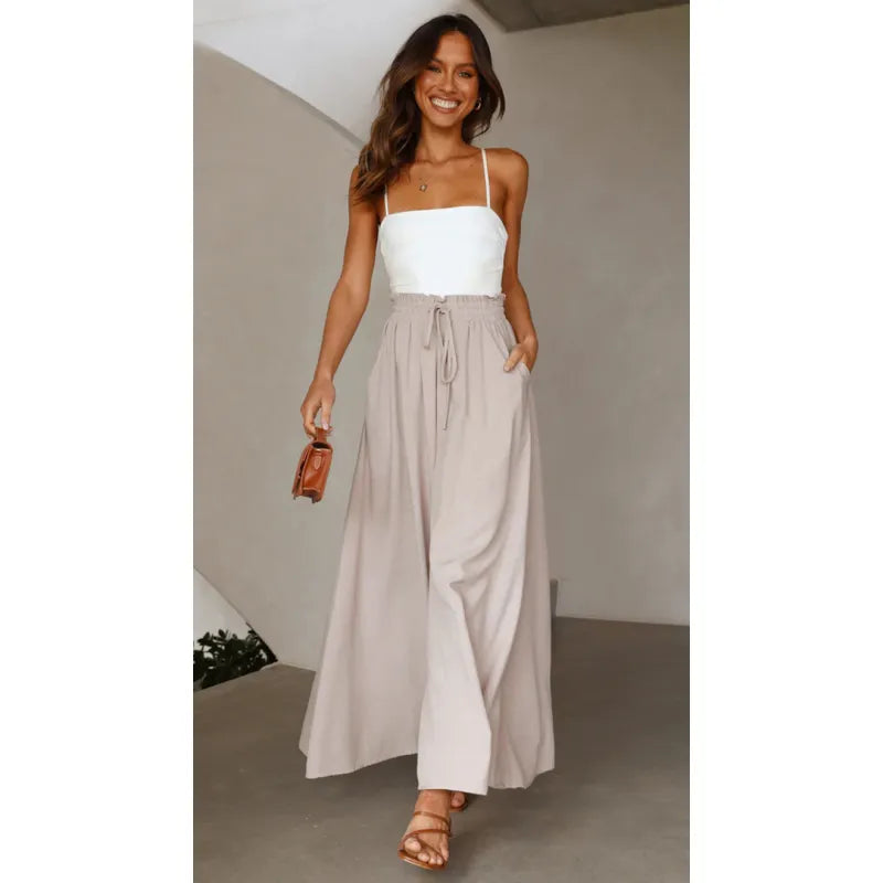 Flowing wide-leg pants
