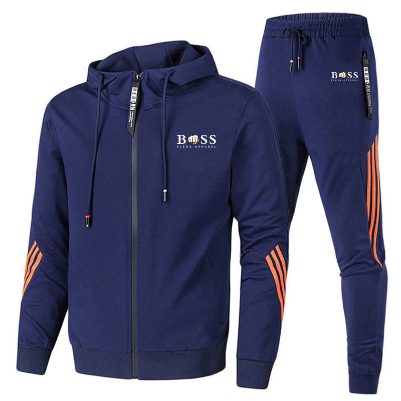 Ensemble deux pièces de sport pour homme avec sweat à capuche