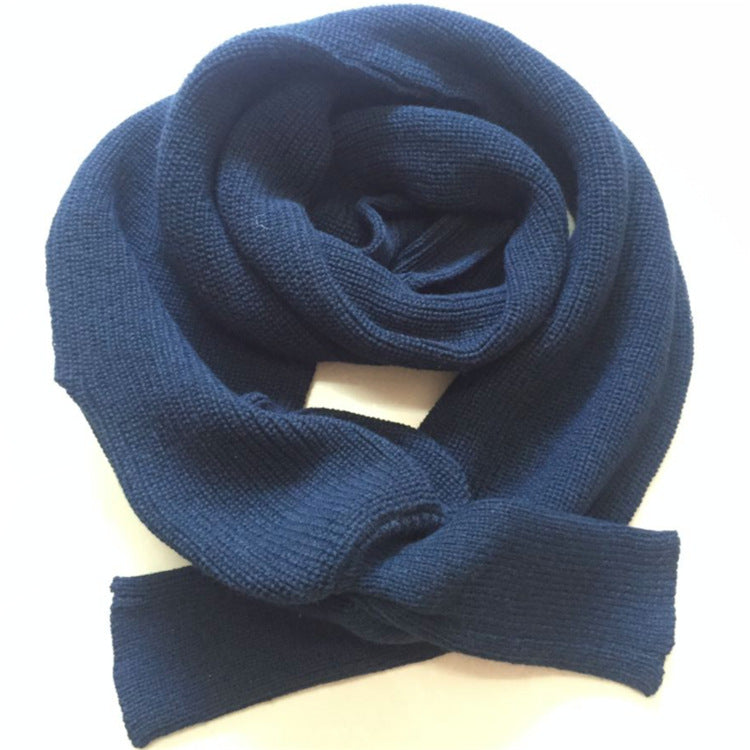 Rib-knit wrap scarf