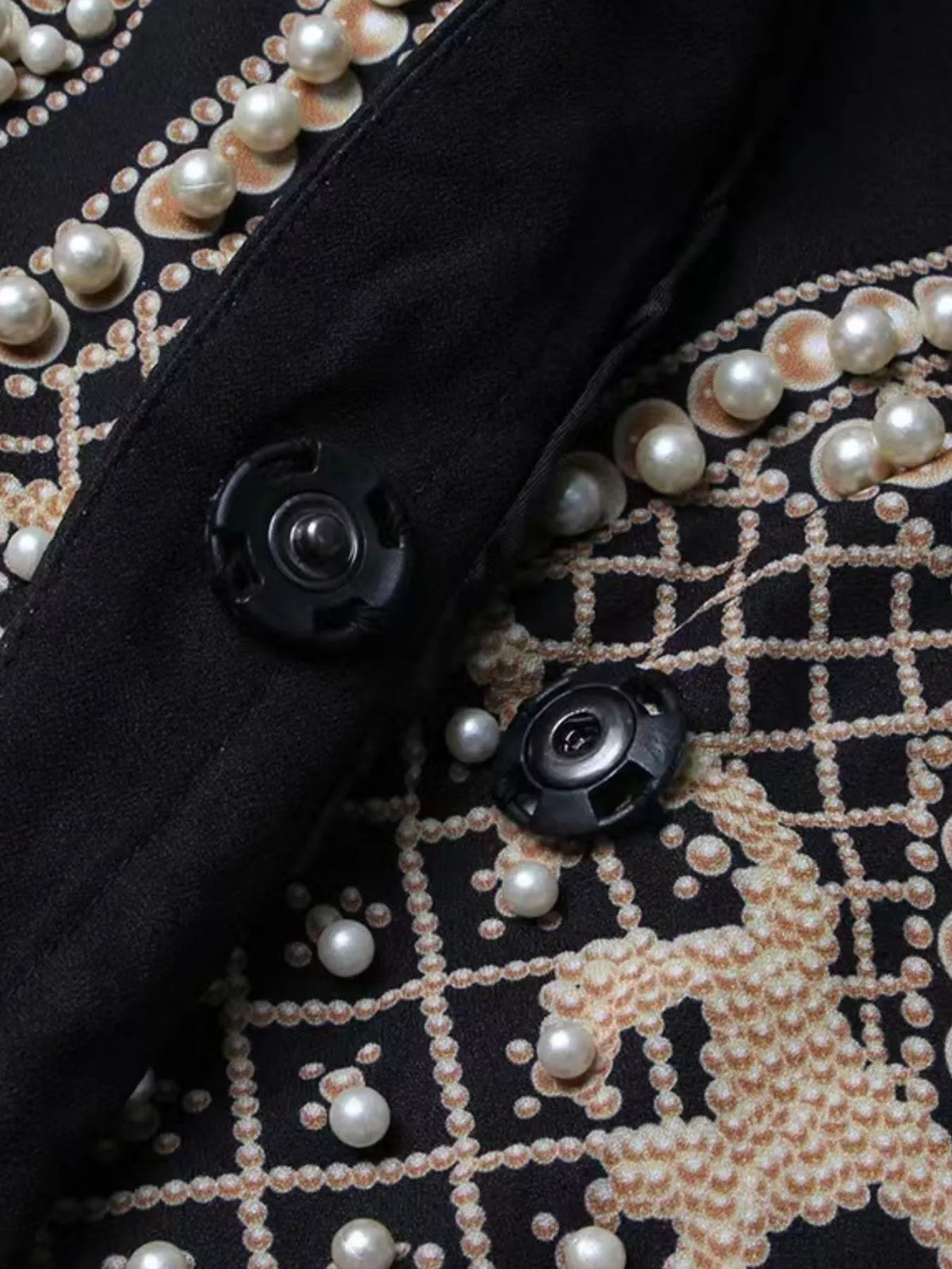 Pearl-button blazer
