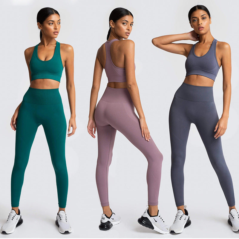 Seamless knit workout set
