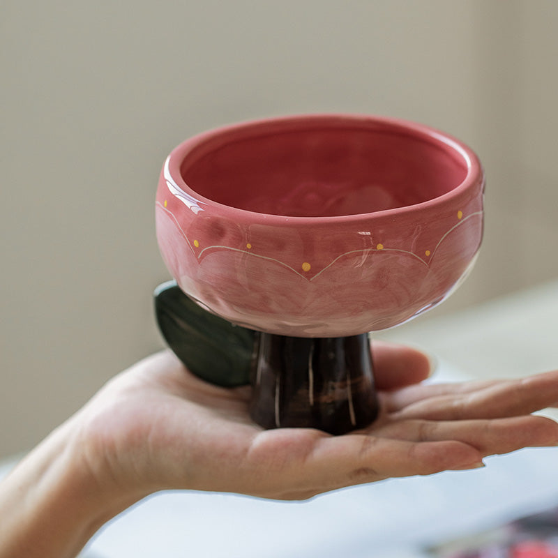 Tulip ceramic dessert bowl
