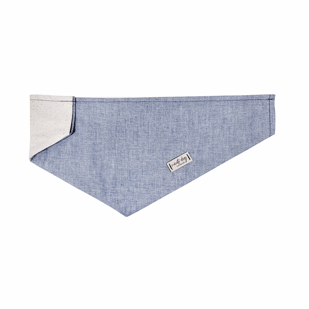 Chambray dog bandana