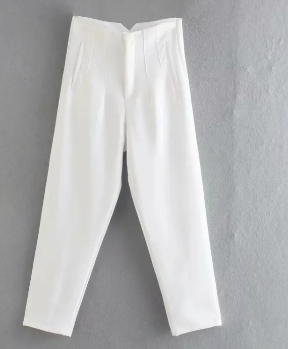 High-rise tapered trousers