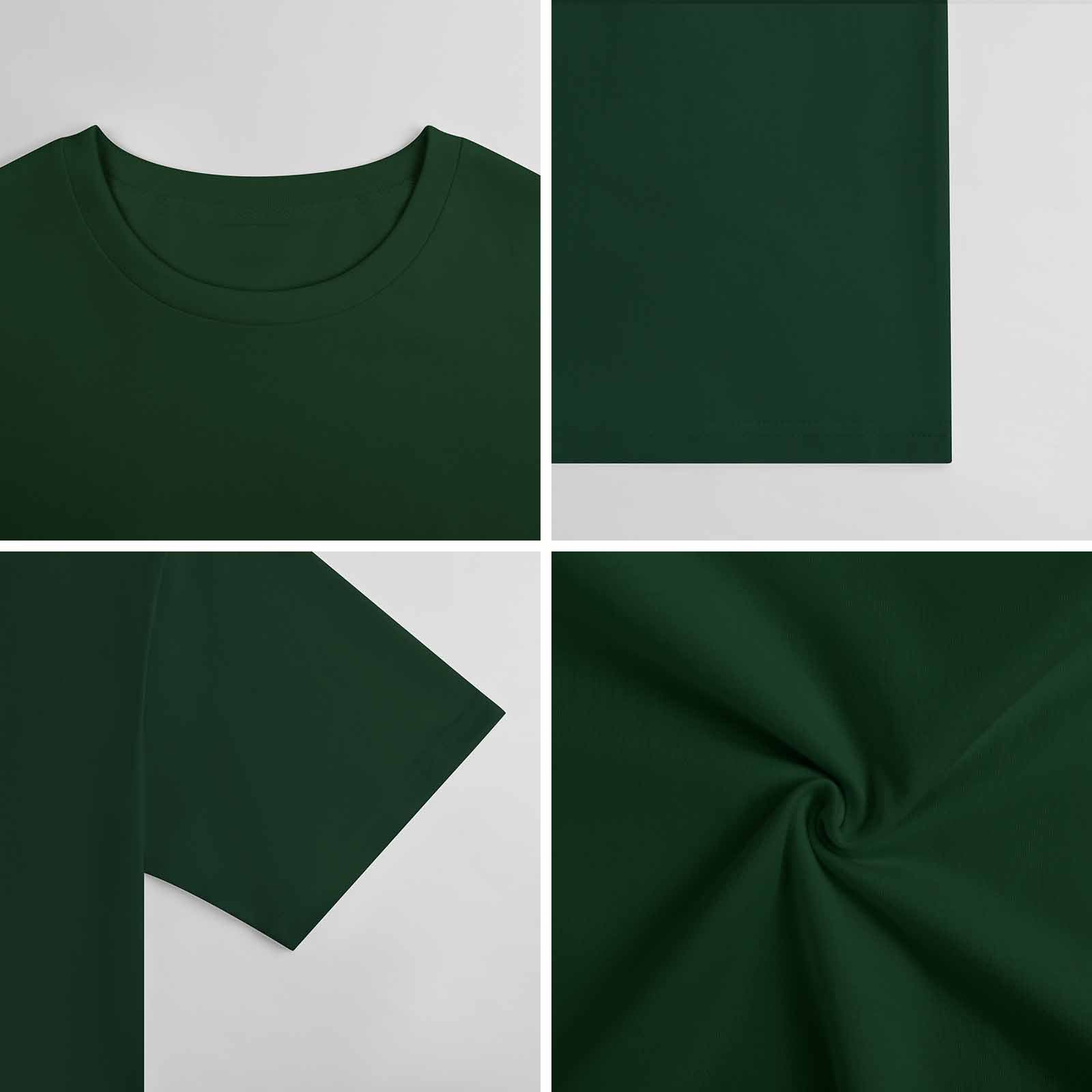 New 2025 Pure cotton short sleeved T-shirt Front print Multiple colors