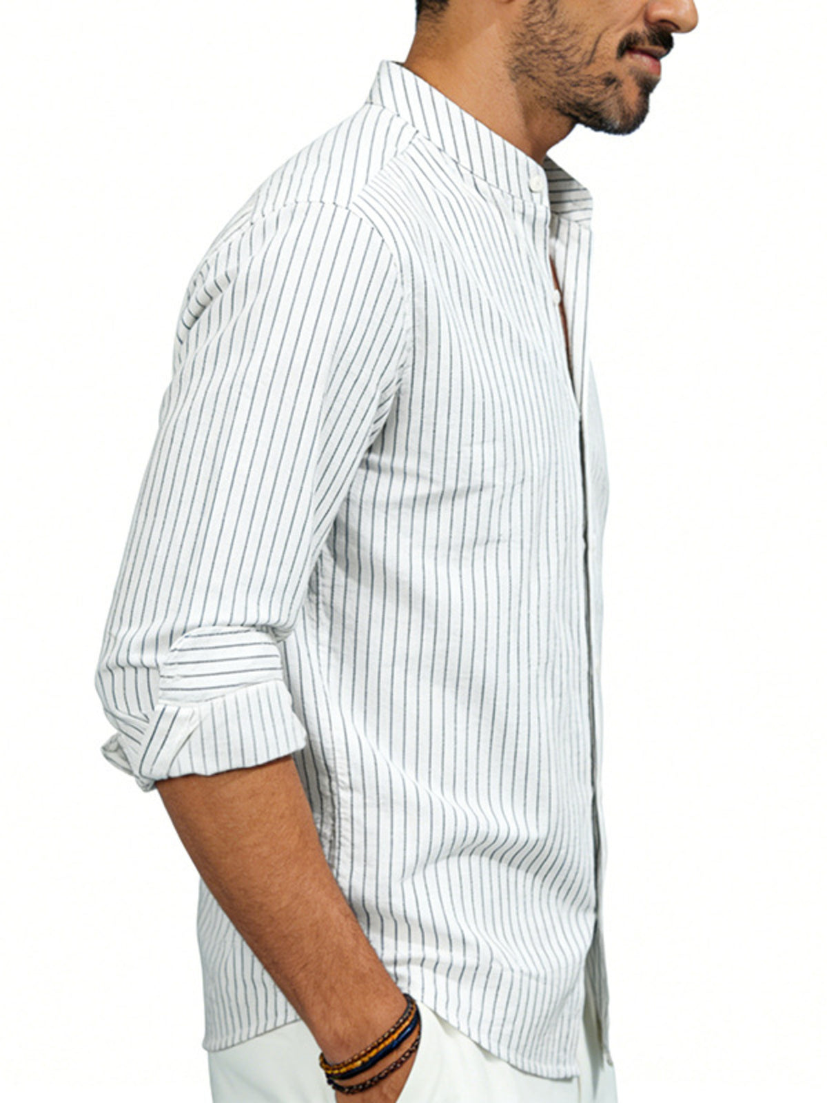 Striped long-sleeve shirt