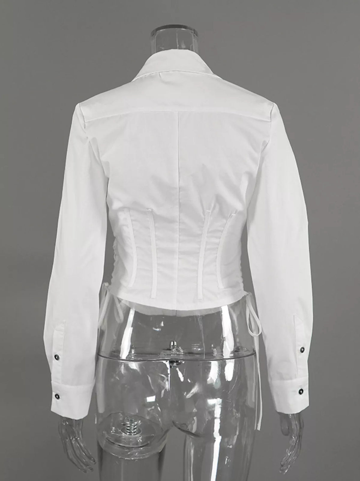Side lace-up corset blouse