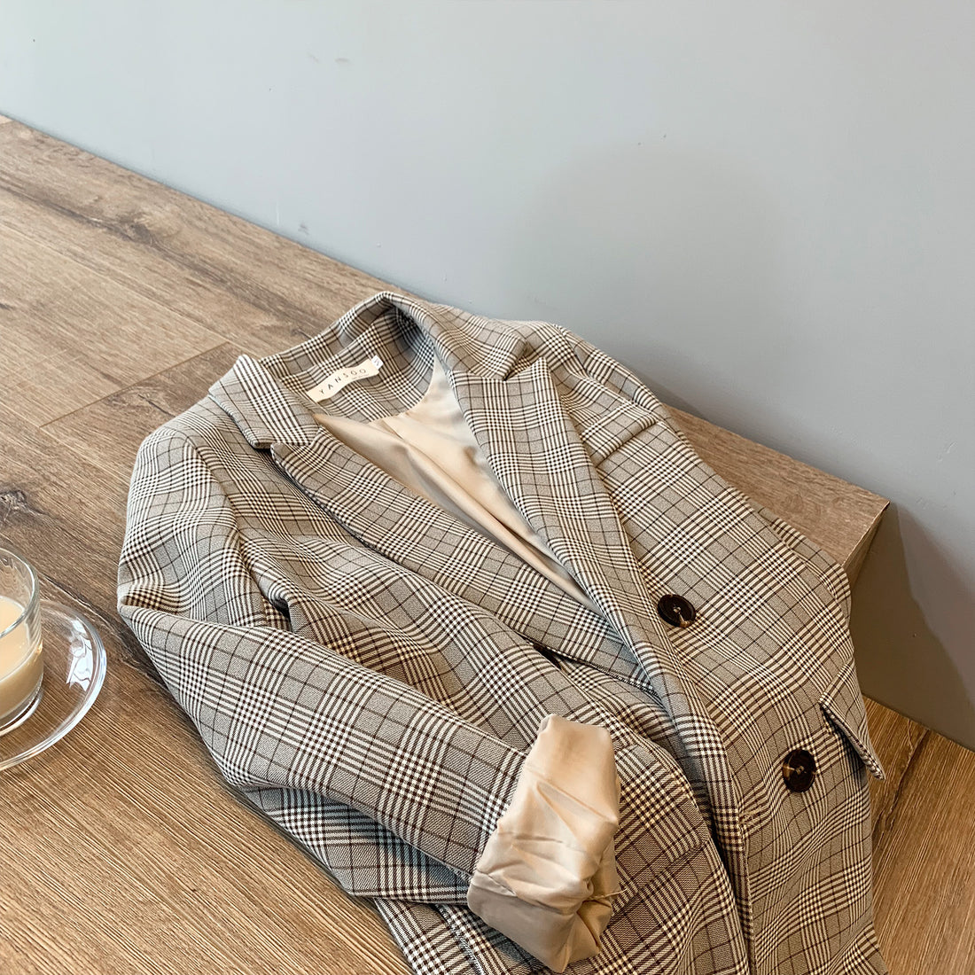 Plaid relaxed blazer