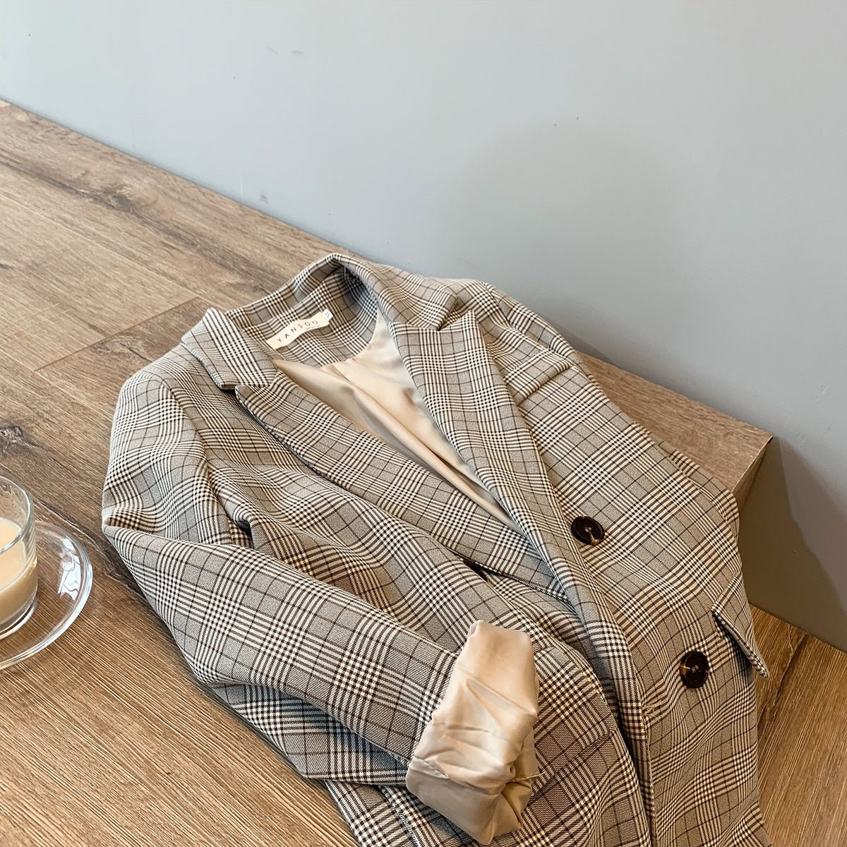 Plaid relaxed blazer