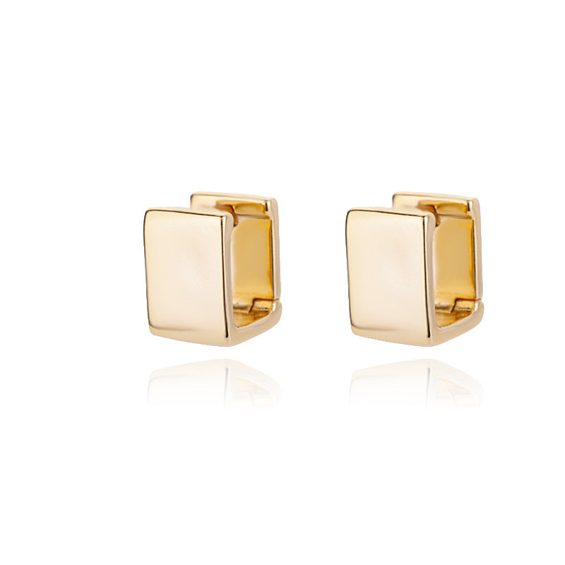 Pavé gold hoop earrings