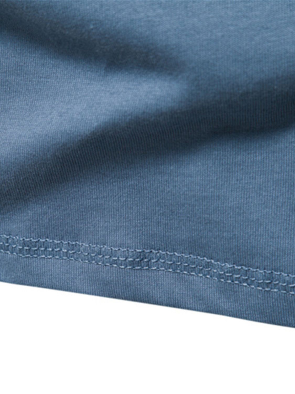 T-shirt à manches longues et col rond pour homme, grande taille, boutonné en quart de bouton