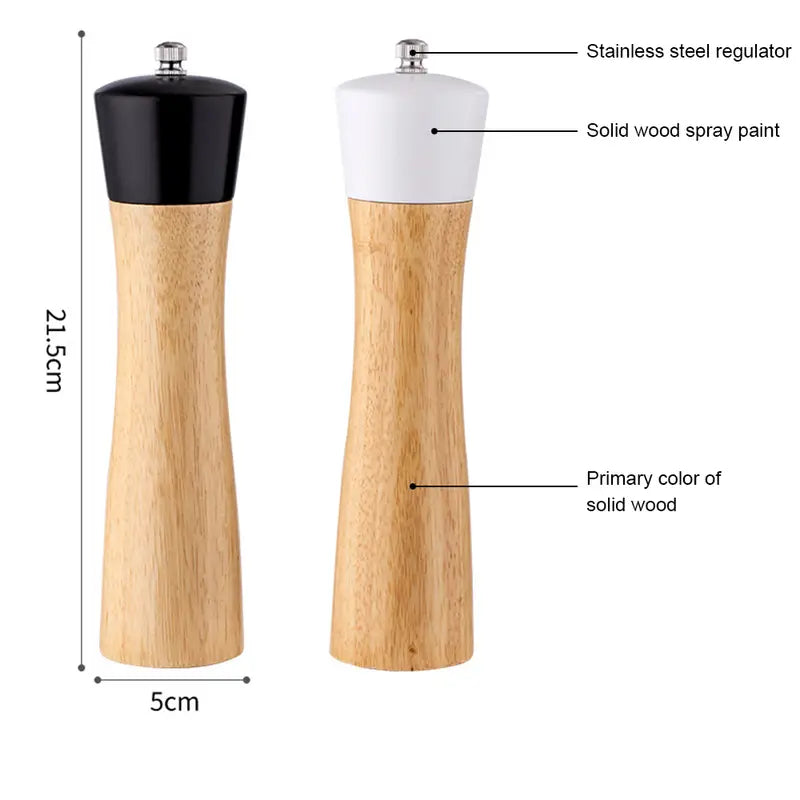 Wooden salt and pepper mills