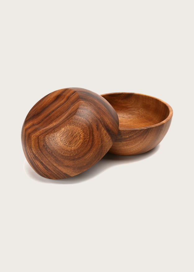 Acacia wood bowls, Natural acacia, side
