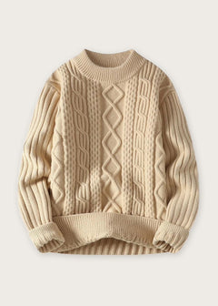 Cable knit crew sweater