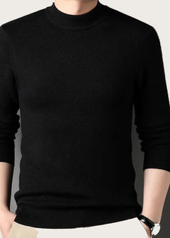 Fine knit mock neck sweater