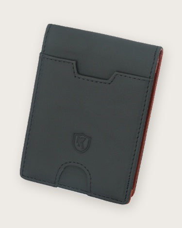 RFID blocking bifold wallet, Plain black, front