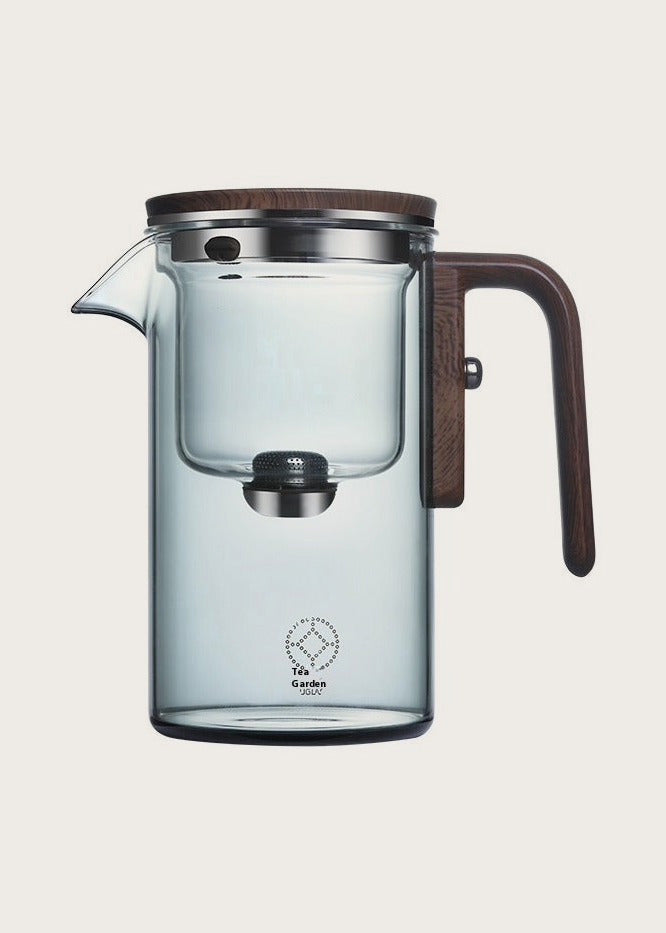 Glass tea maker, Smoky grey, side