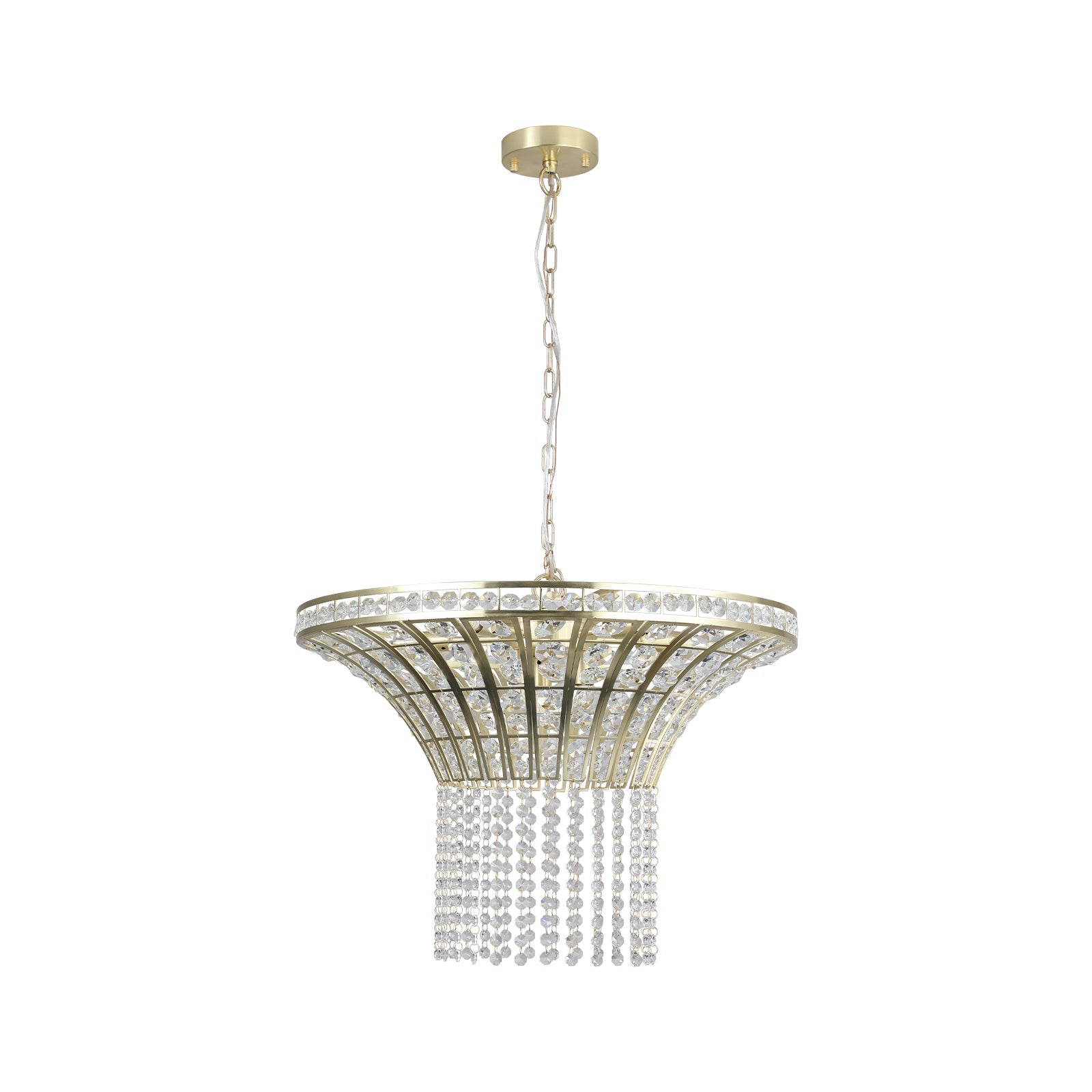 (Same as W1340120181/L5021) 8 - Light 23.6" Wide Crystal Waterfall Chandelier (Bulb Not Included) - Masidas Stores