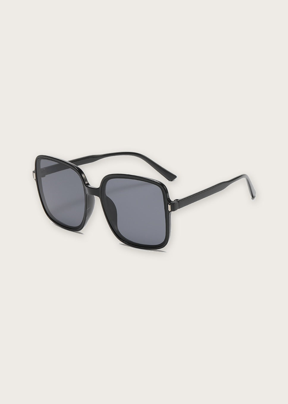 Oversized gradient sunglasses, Black and gray, front