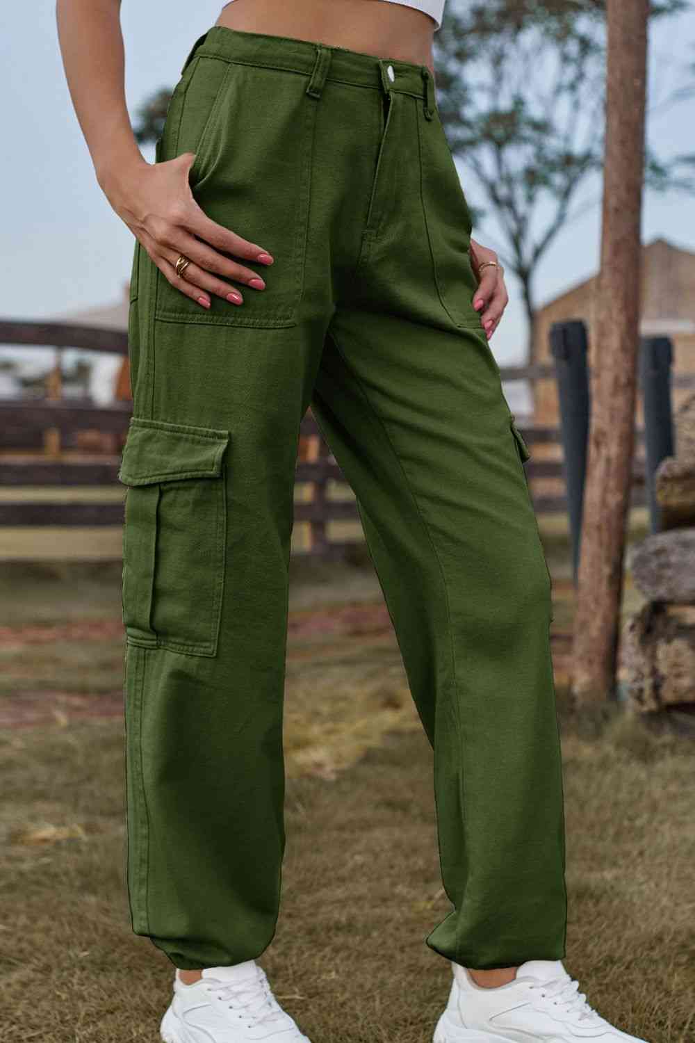 Long jeans with pocket