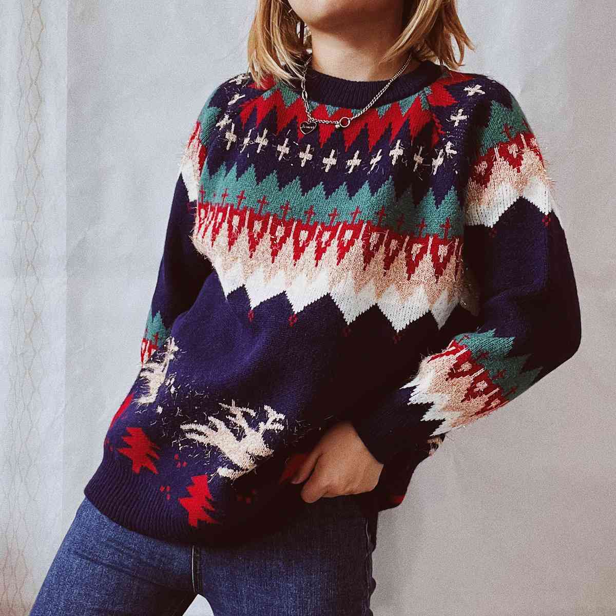 Christmas Element Long Sleeve Sweater