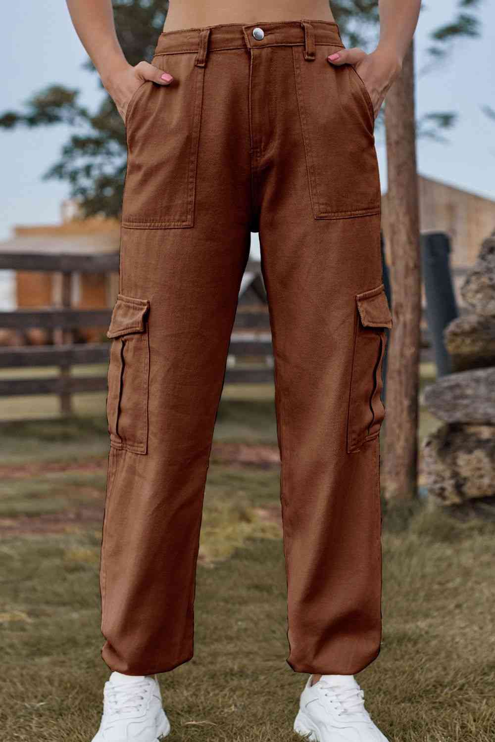 Long jeans with pocket