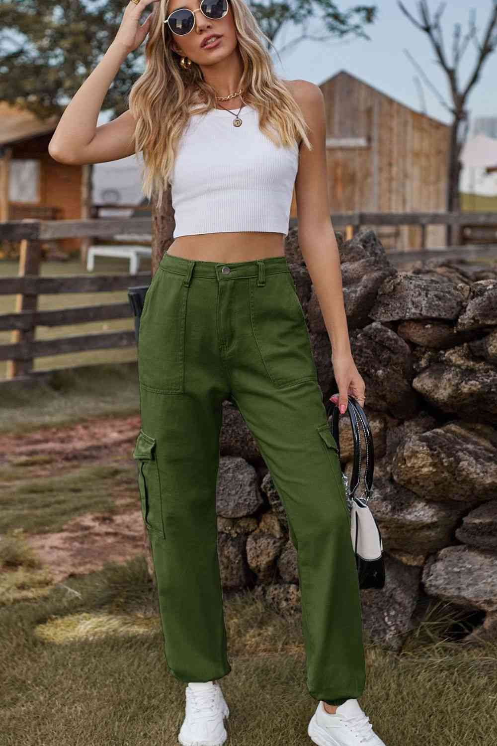 Long jeans with pocket