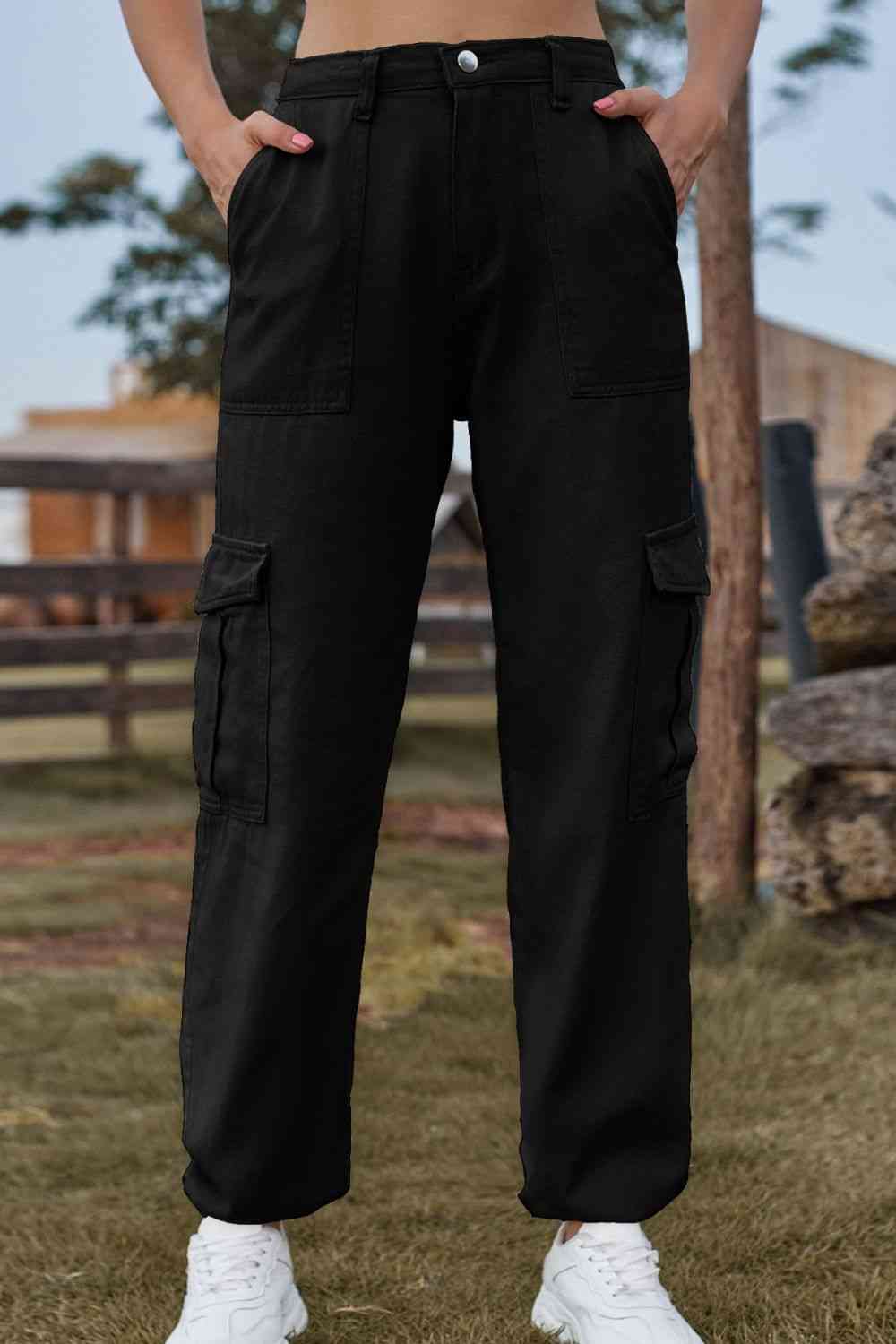 Long jeans with pocket