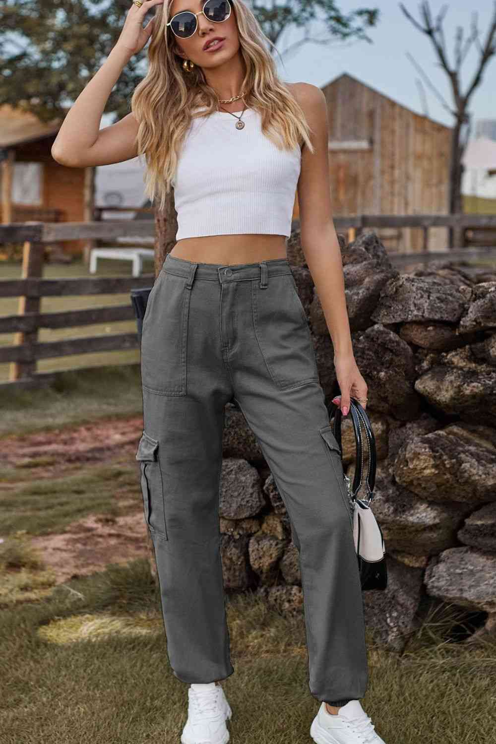 Long jeans with pocket