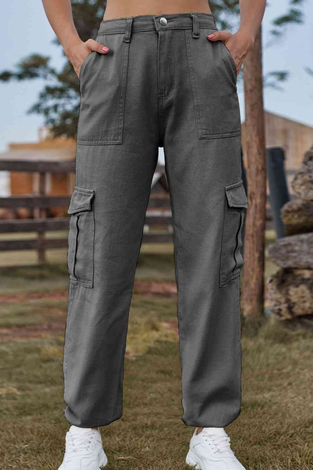 Long jeans with pocket