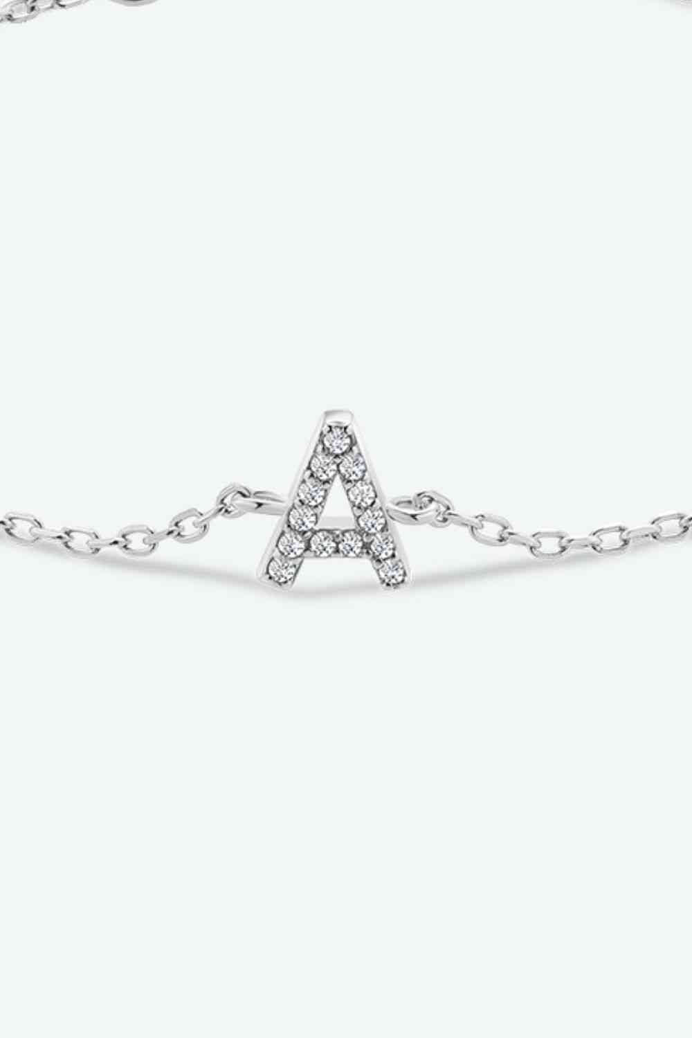 A To F Zircon 925 Sterling Silver Bracelet