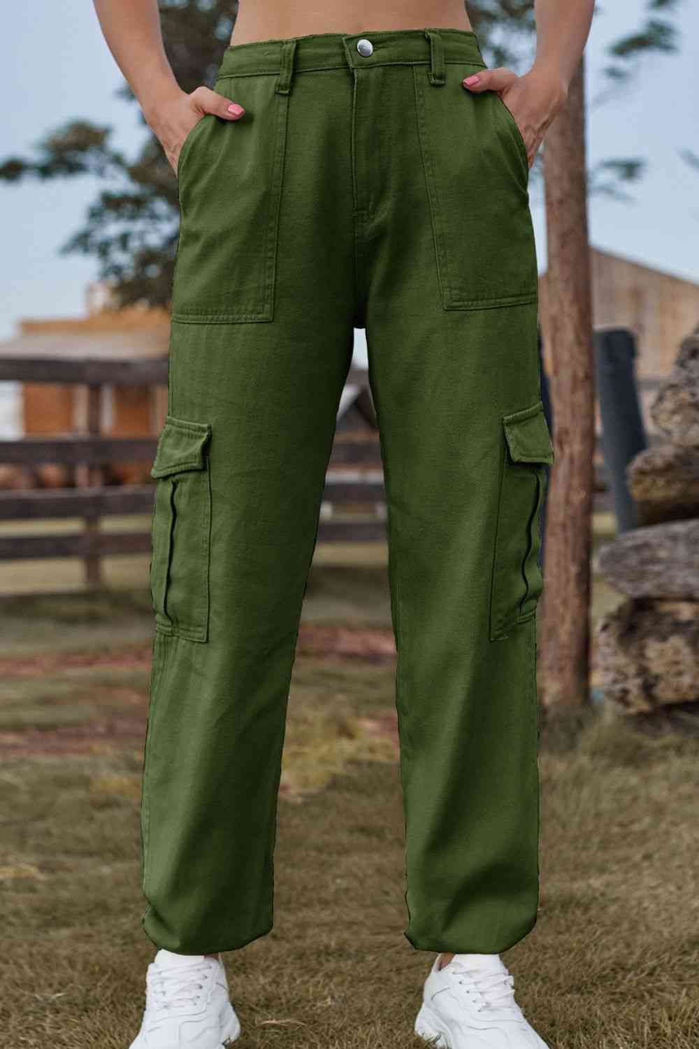 Long jeans with pocket