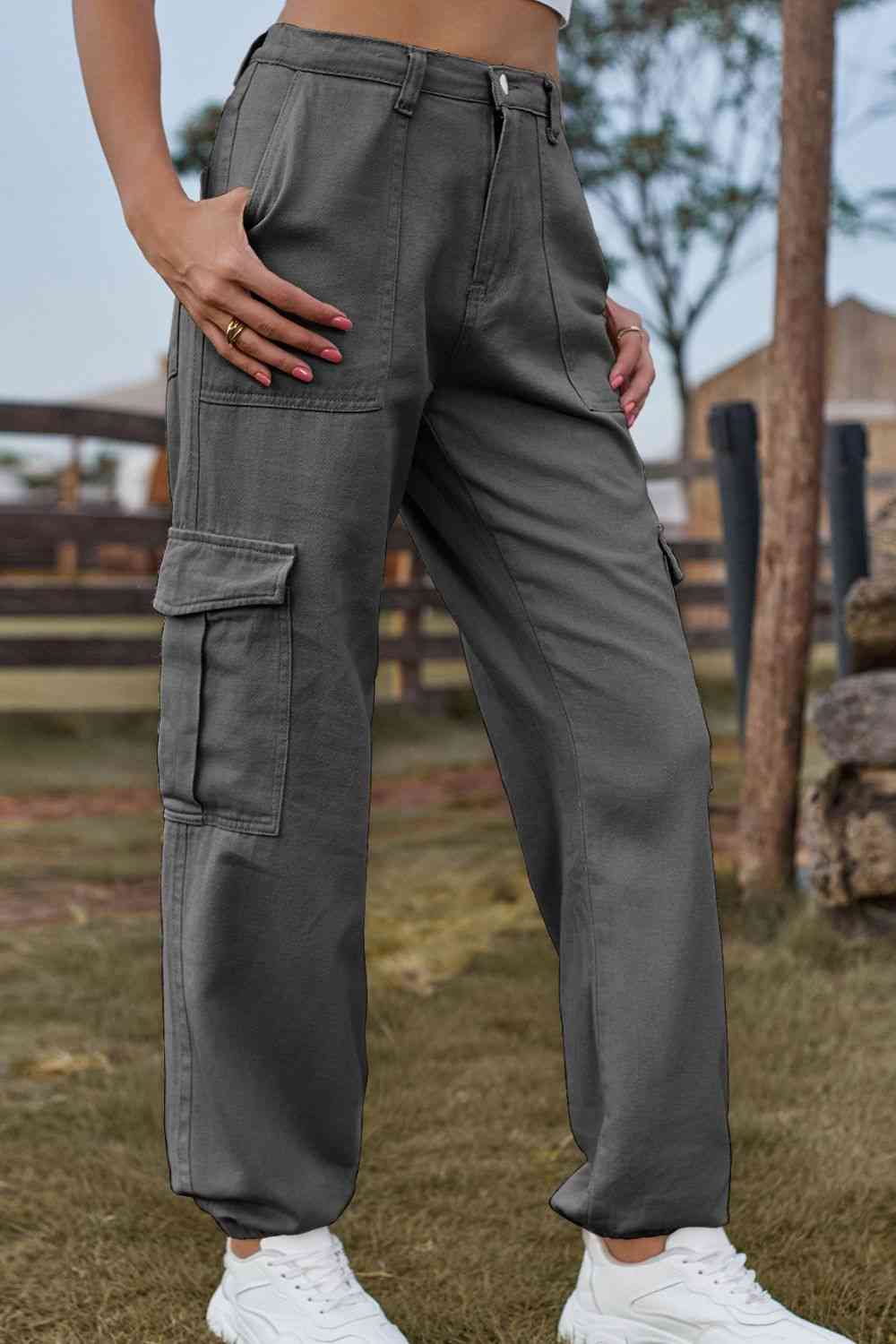 Long jeans with pocket